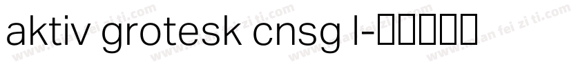 aktiv grotesk cnsg l字体转换